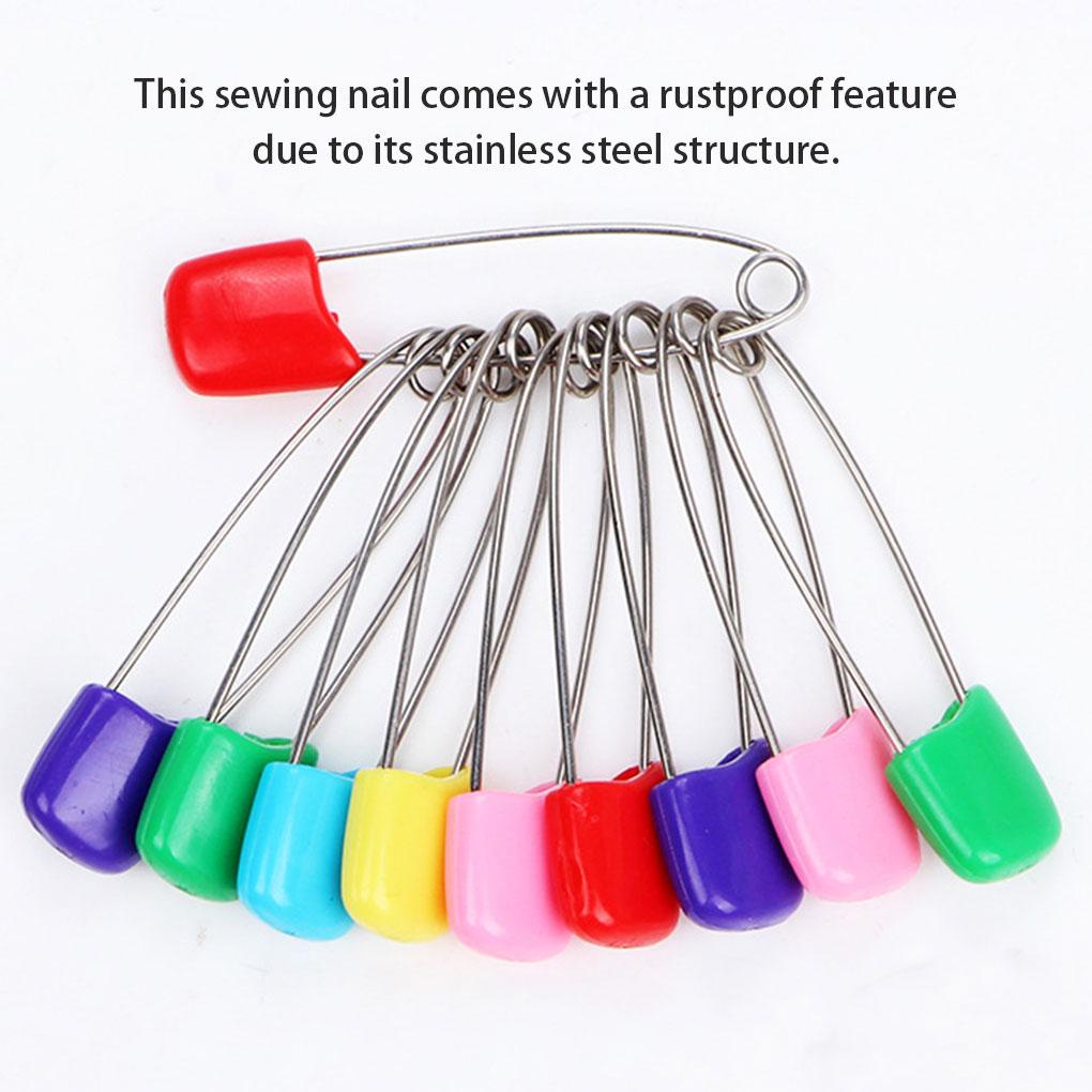 Set 100 Ghim Inox Chống Rỉ Đa Năng Màu Sắc Ngẫu Nhiên Tiện Dụng Cho Gia Đình