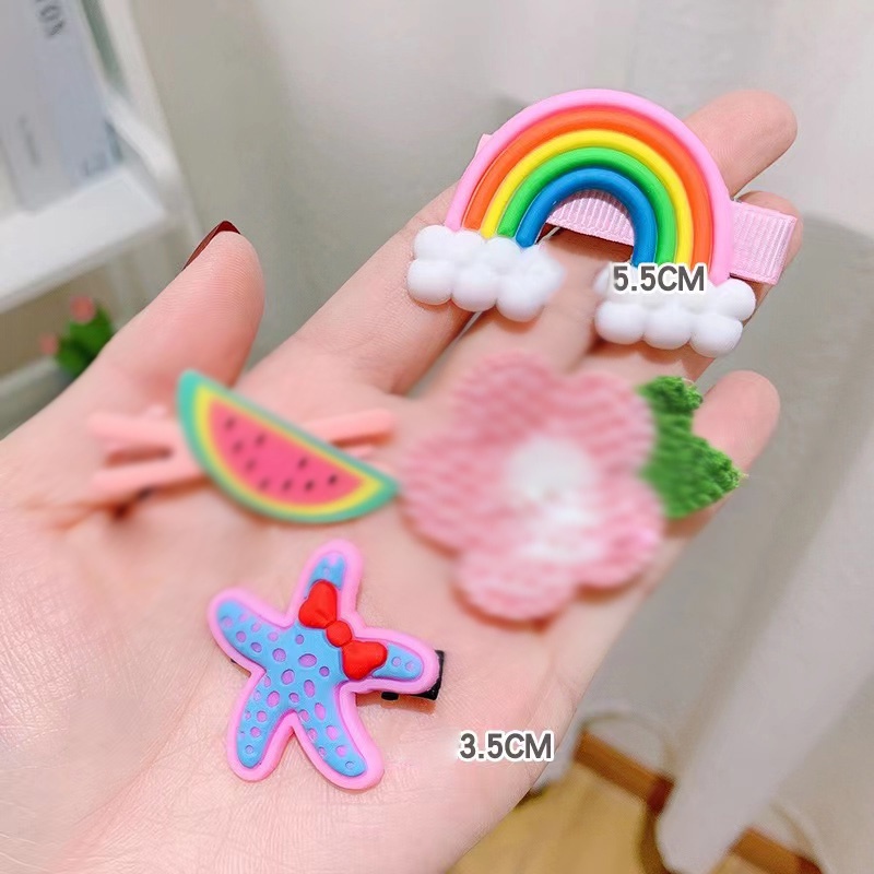 Kẹp Tóc Hình Thỏ Trái Cây Hoạt Hình Dễ Thương Cho Bé Gái