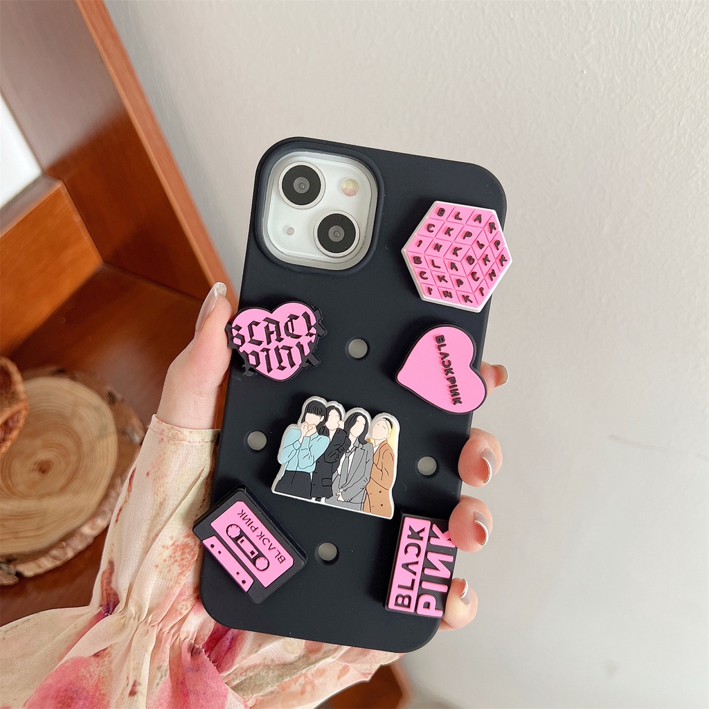 Ốp Điện Thoại Tpu Dẻo Màu Trơn In Hình Nhóm Nhạc Cô Gái Độc Đáo Chống Sốc Cho iPhone 14 13 12 11 Pro Max