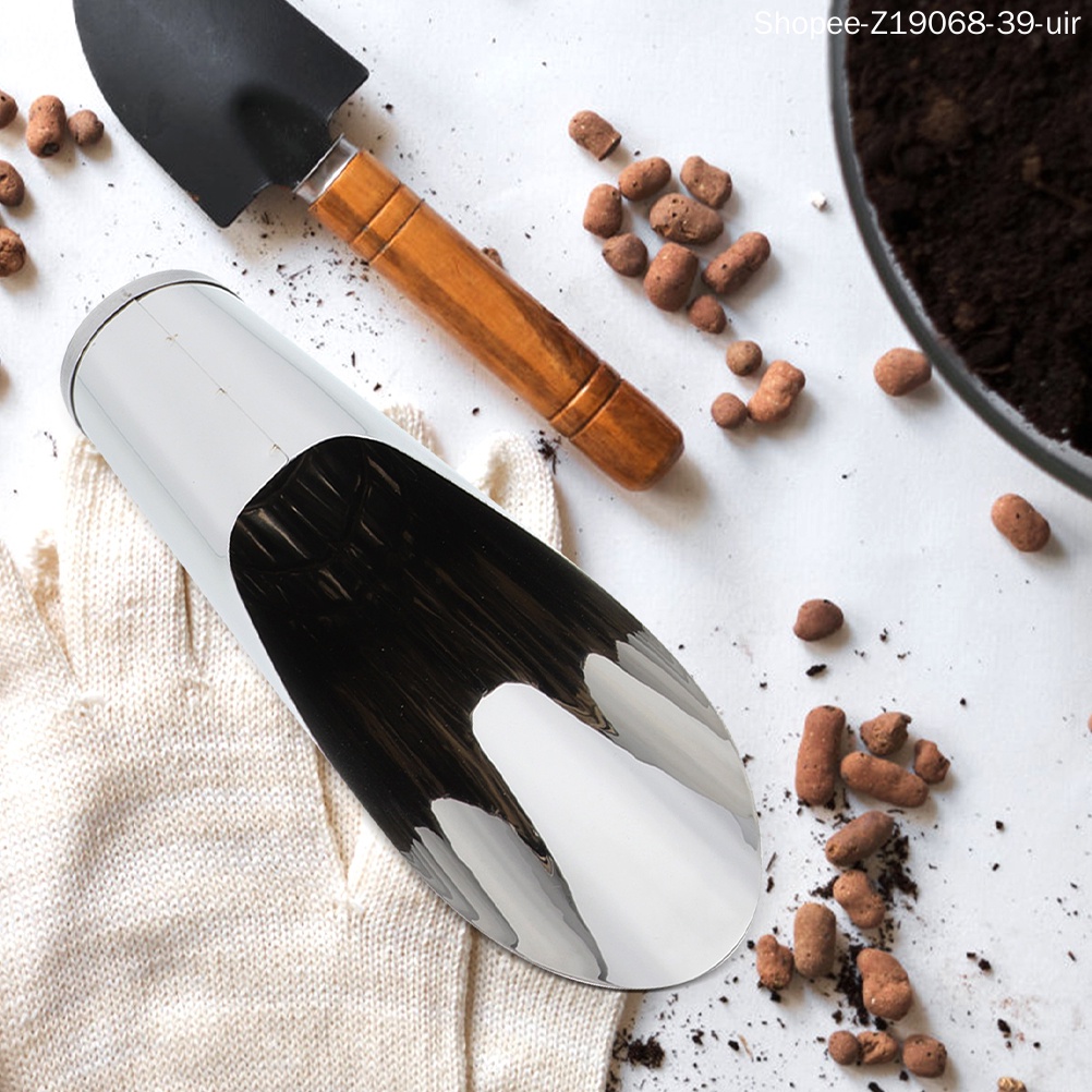 Bộ 2 Xẻng Xúc Đất Làm Vườn Bằng Thép Không Gỉ 17X4CM