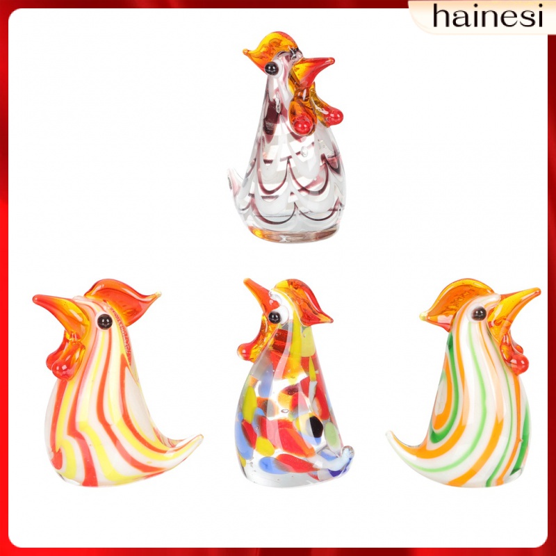 Chick Set 4 Tượng Điêu Khắc Thủ Công Nghệ Thuật Trang Trí Nhà Cửa Văn Phòng Cellophane