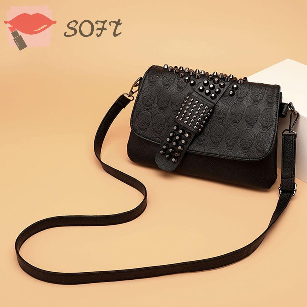 Túi Đeo Chéo Vai SOFTNESS Thiết Kế Đinh Tán Dành Cho Nữ