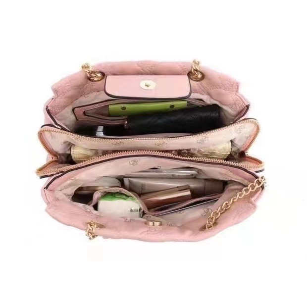 Túi Xách Tay Họa Tiết Kẻ Ô Màu Trơn Thời Trang Mới Cho Nữ