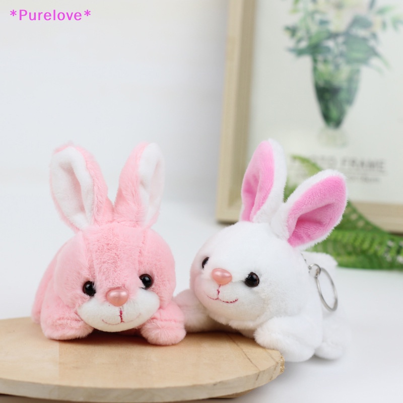 Thỏ Nhồi Bông Mềm Mại Treo Chìa Khóa Trang Trí Túi Xách / Quà Sinh Nhật Cho Bé Mới