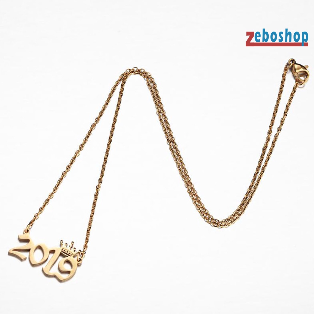 Vòng cổ Mặt Vương Miện Bằng Thép Không Gỉ Thời Trang Cho Nữ