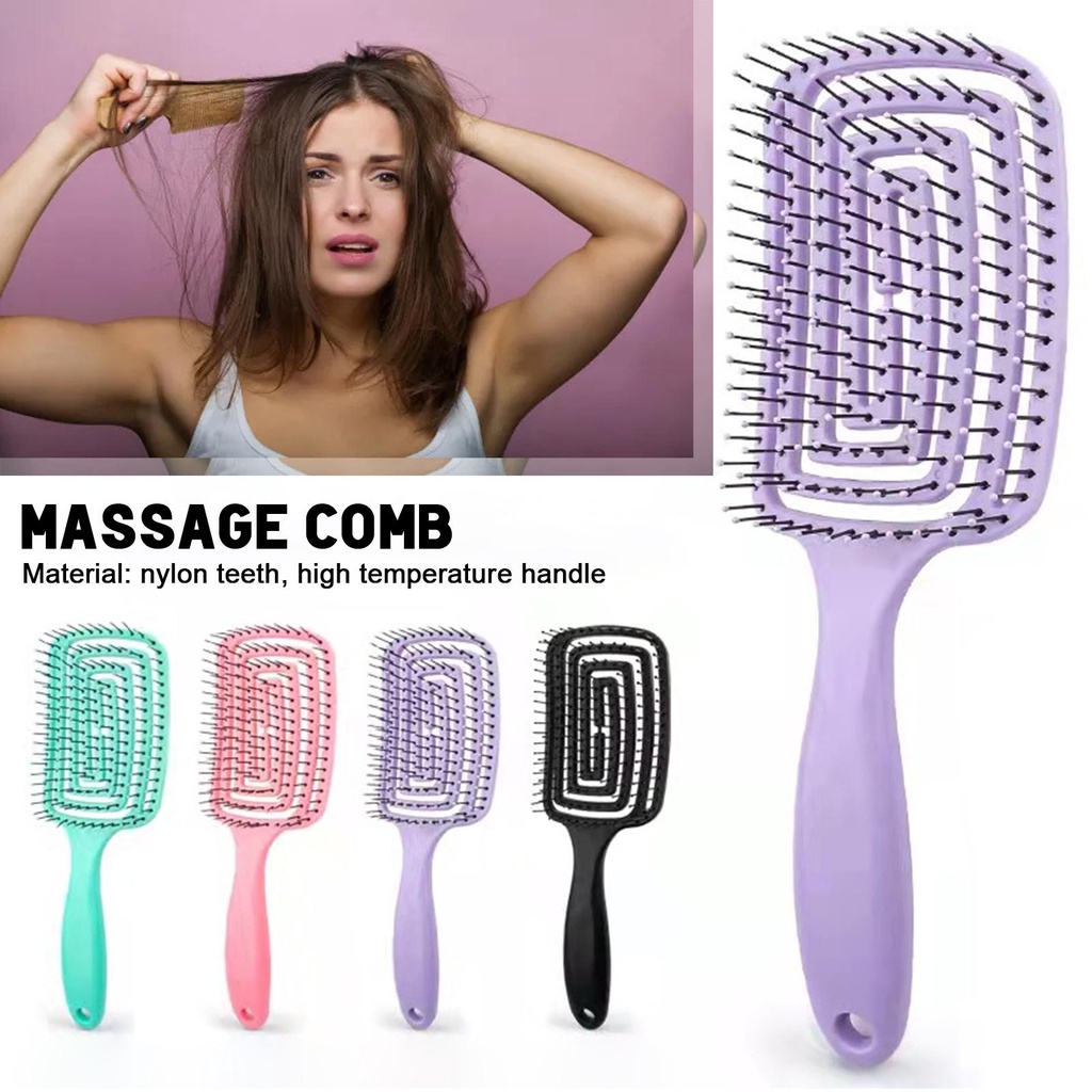 Lược Chải Tóc Massage Da Đầu Bằng Nylon Cho Salon X4R4