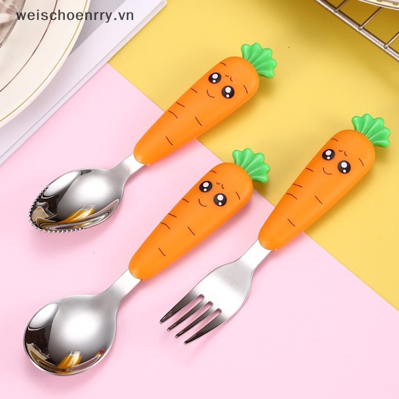 Muỗng Nĩa Họa Tiết Hoạt Hình Dễ Thương Cho Bé
