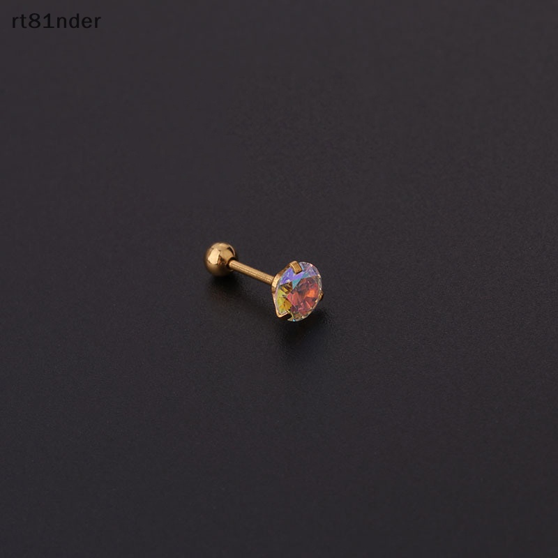 Rt 1 Khuyên Tai Dạng Xoắn Ốc Đính Đá Zircon Nhiều Màu Cho Nữ