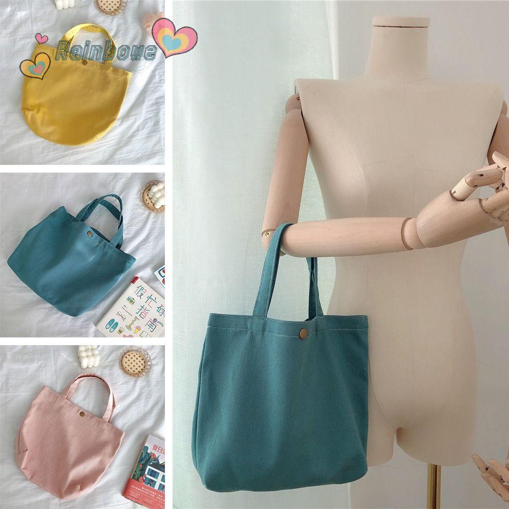 Túi Xách Vải Mini Màu Cầu Vồng Xinh Xắn