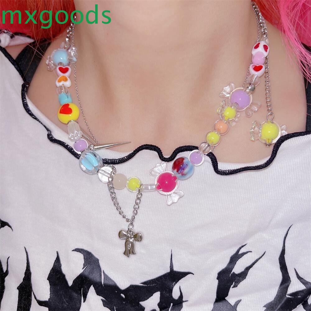 Vòng Tay Chuỗi Hạt Mặt Hình Nơ Trái Tim Thời Trang Hàn Quốc Cho Nữ