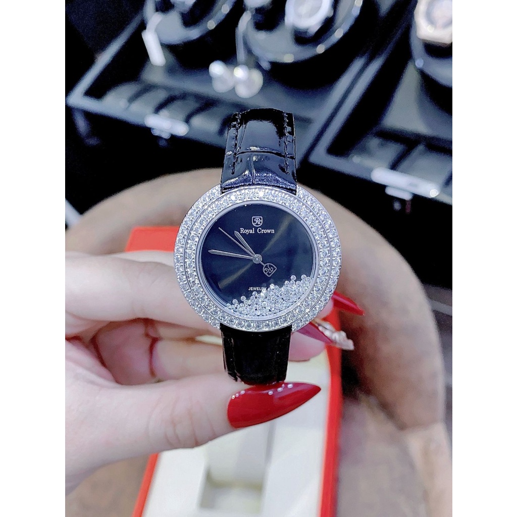Đồng hồ nữ ROYAL CROWN 4641 Mặt đá Fullbox