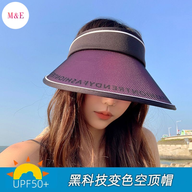 Mũ Chống Nắng Vành Rộng Hở Chóp Có Thể Thay Đổi Màu Sắc Chống Tia UV Thời Trang Mùa Hè Mới 2023 Cho Nữ