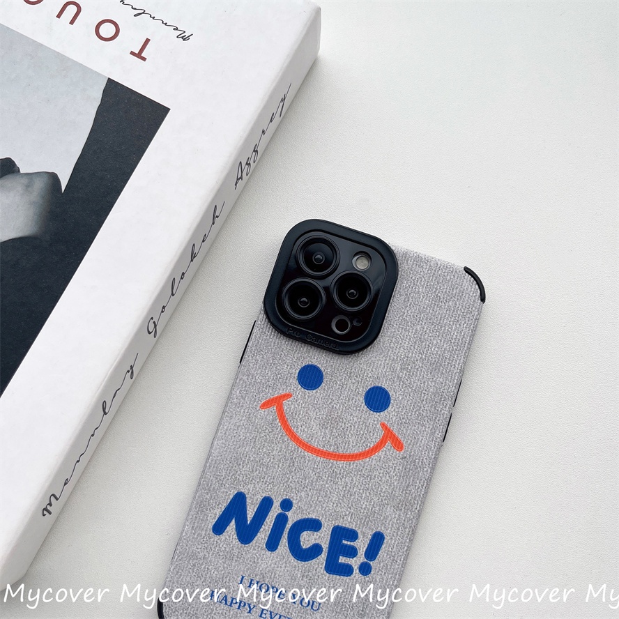 Ốp Điện Thoại TPU Mềm Họa Tiết Mặt Cười Đơn Giản Cho iPhone 11 13 12 14 Pro Max X XR Xs Max 6 7 8 Plus