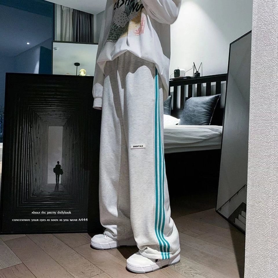 Quần Thể Thao Ống Rộng Thời Trang Mùa Xuân Hàn Quốc Dành Cho Nam Và Nữ