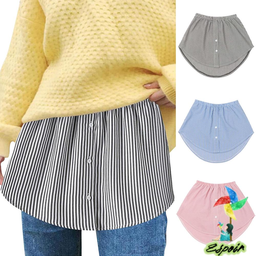 Áo Sweater Kẻ Sọc Giả Viền Giả Có Thể Điều Chỉnh