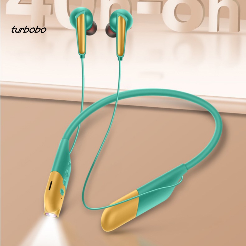 Tai Nghe Thể Thao Không Dây Quấn Cổ Gắn Đèn Pin Hỗ Trợ Thẻ Nhớ Bluetooth Có Nam Châm turbobo AKZ-R11
