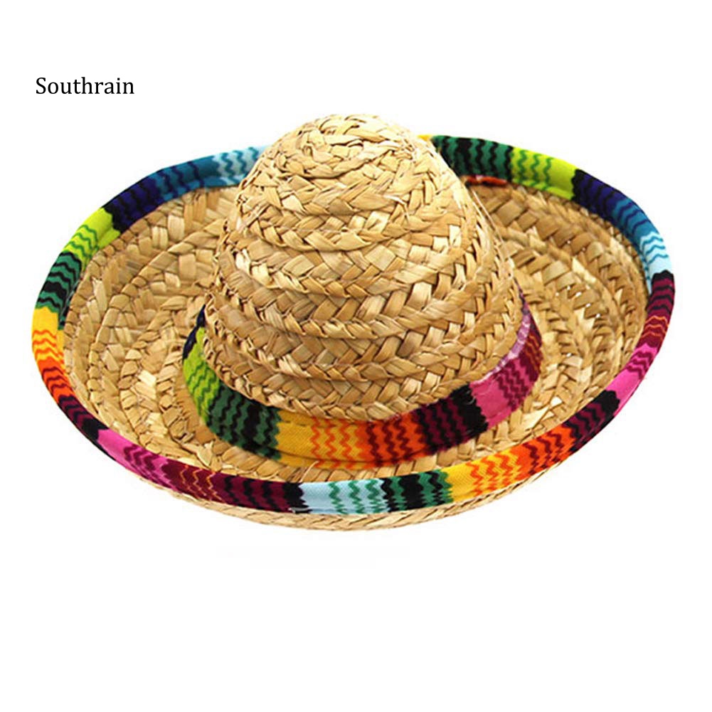 Mũ Cói Chống Nắng Mini Phong Cách Mexico Dễ Thương Cho Thú Cưng