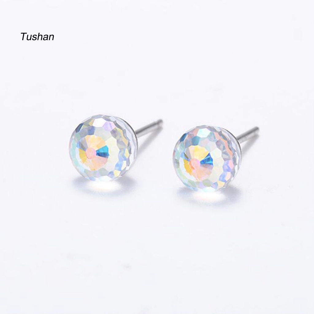 Bông Tai Hình Quả Cầu Pha Lê Giả Thời Trang Dành Cho Nữ