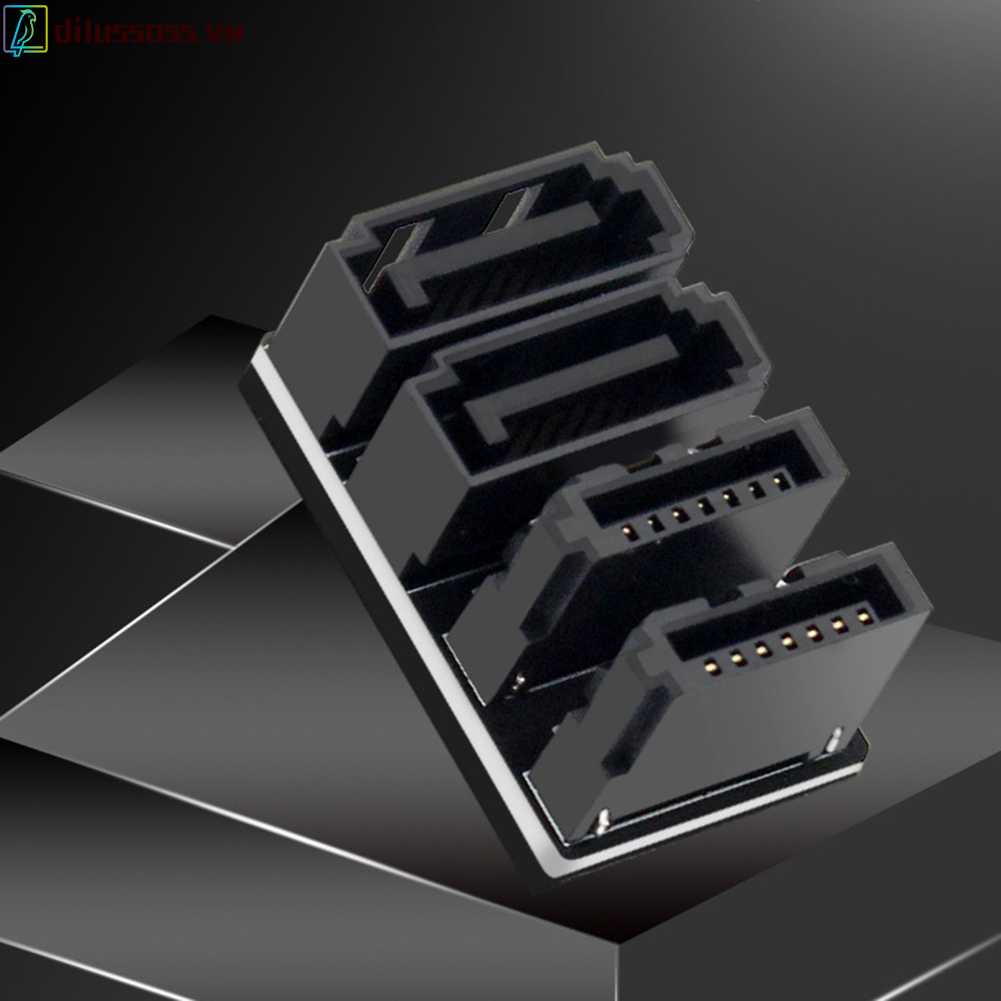 Bộ Chuyển Đổi 2 SATA 7Pin Male Sang Female Cho Bo Mạch Chủ