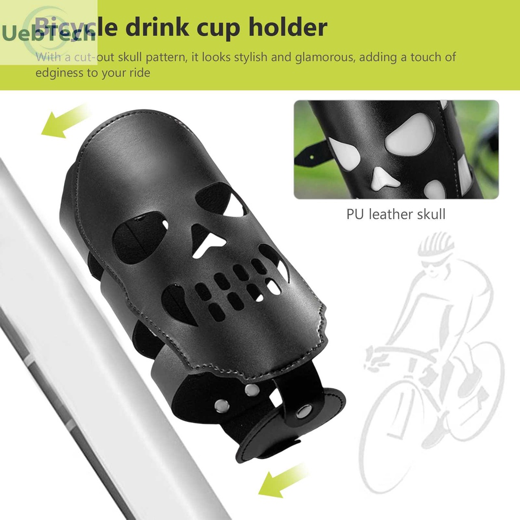 Giá Đỡ Bình Nước Xe Đạp Chất Liệu Da PU Hình Đầu Lâu