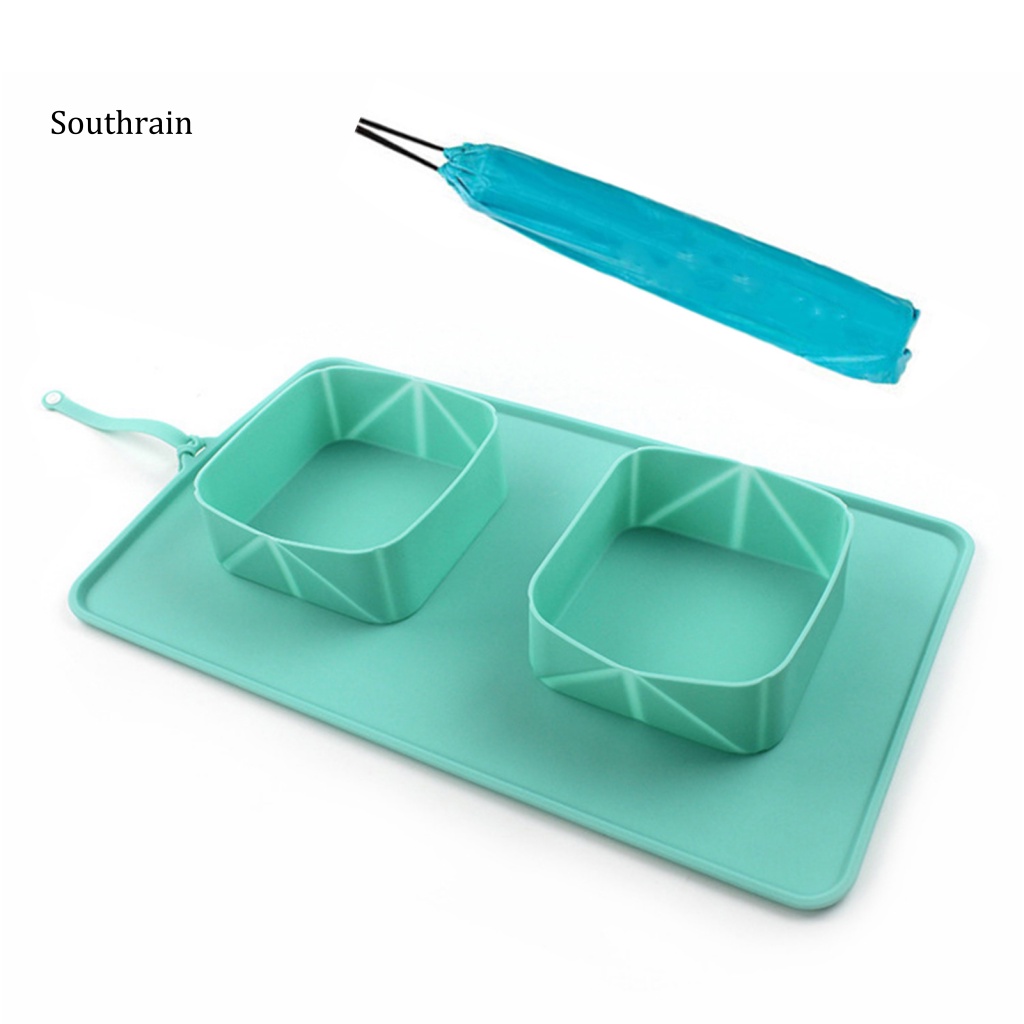 Tô Đựng Thức Ăn Cho Thú Cưng / Thức Ăn Cho Thú Cưng 2 Trong 1 Bằng Silicone Có Thể Gập Lại