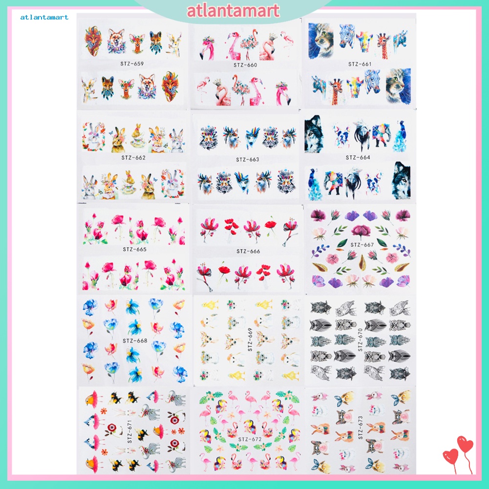 Túi Đựng Đồ Dùng Cao Cấp Tiện Dụng| 15 Miếng Dán Trang Trí Móng Tay Thời Trang