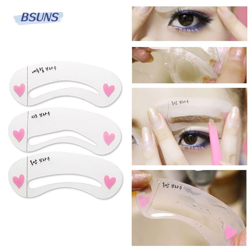 Set 24 Thẻ Khuôn Hỗ Trợ Vẽ Lông Mày DIY Tiện Dụng