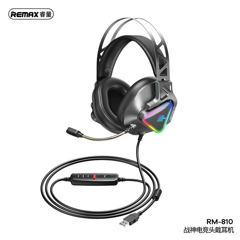 Tai nghe kèm míc Gaming giả lập 7.1 Remax RM810/Tai nghe kèm míc Remax RM850 dùng học zoom học online