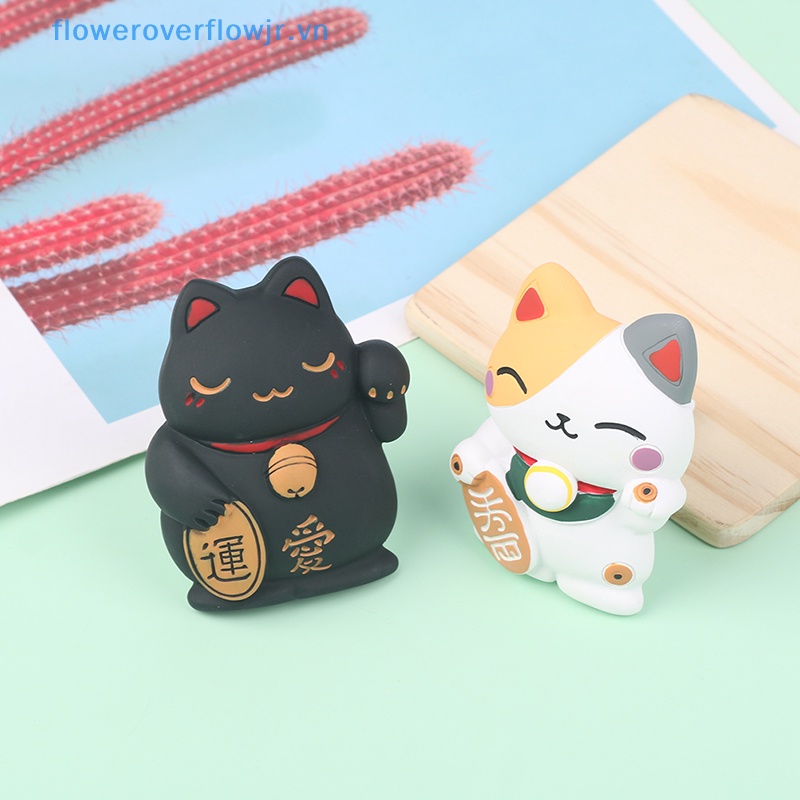 Mèo May Mắn Khuếch Tán Hương Thơm Gắn Điều Hòa Xe Hơi Bằng Nhựa Resin Nghệ Thuật