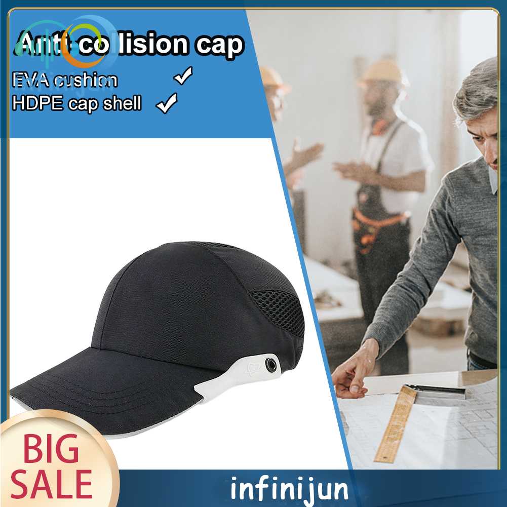 Mũ Lưỡi Trai Kẻ Sọc Phản Quang Siêu Nhẹ Chống Va Chạm