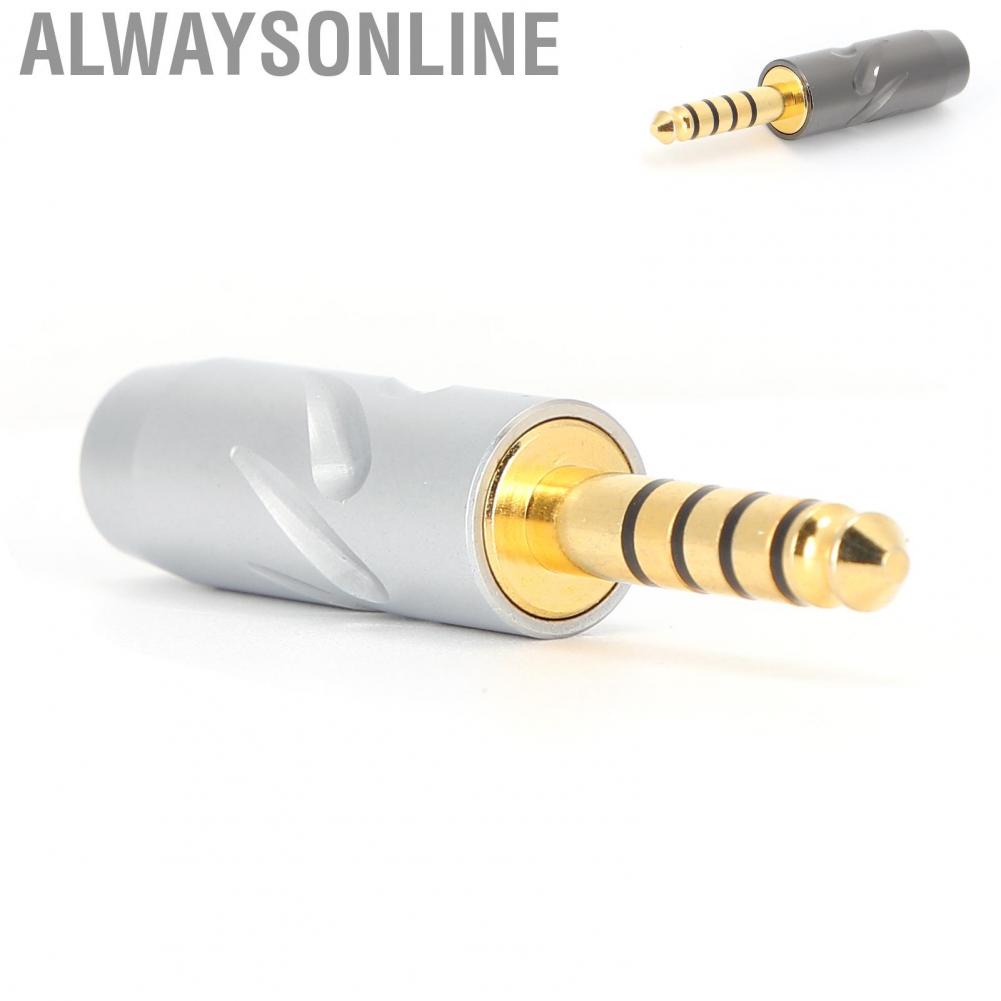 Alwaysonline Headphone Plugs  Metal Durable 4.4mm Balanced Plug for Amplifiers Mixer Audio Equipment