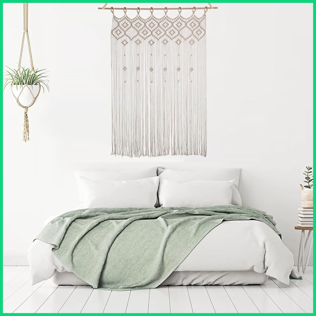 Macrame Đan Sợi Thủ Công Treo Tường Trang Trí Phong Cách Bohemian
