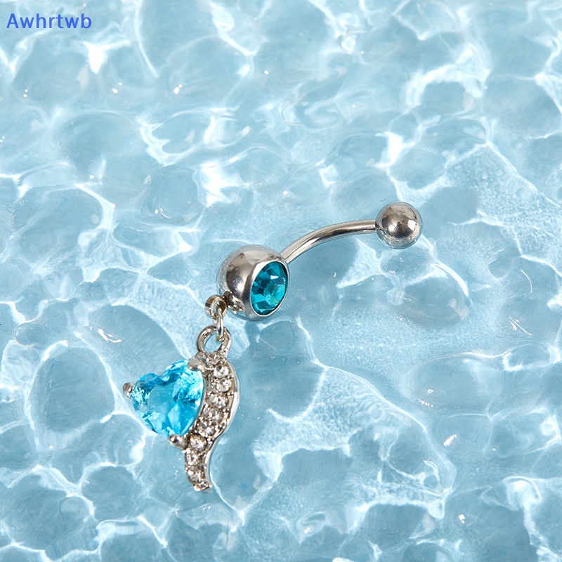 Khuyên Rốn Dạng Thanh Tạ Đính Đá Zircon Quyến Rũ Chất Lượng Cao Cho Nữ Mới