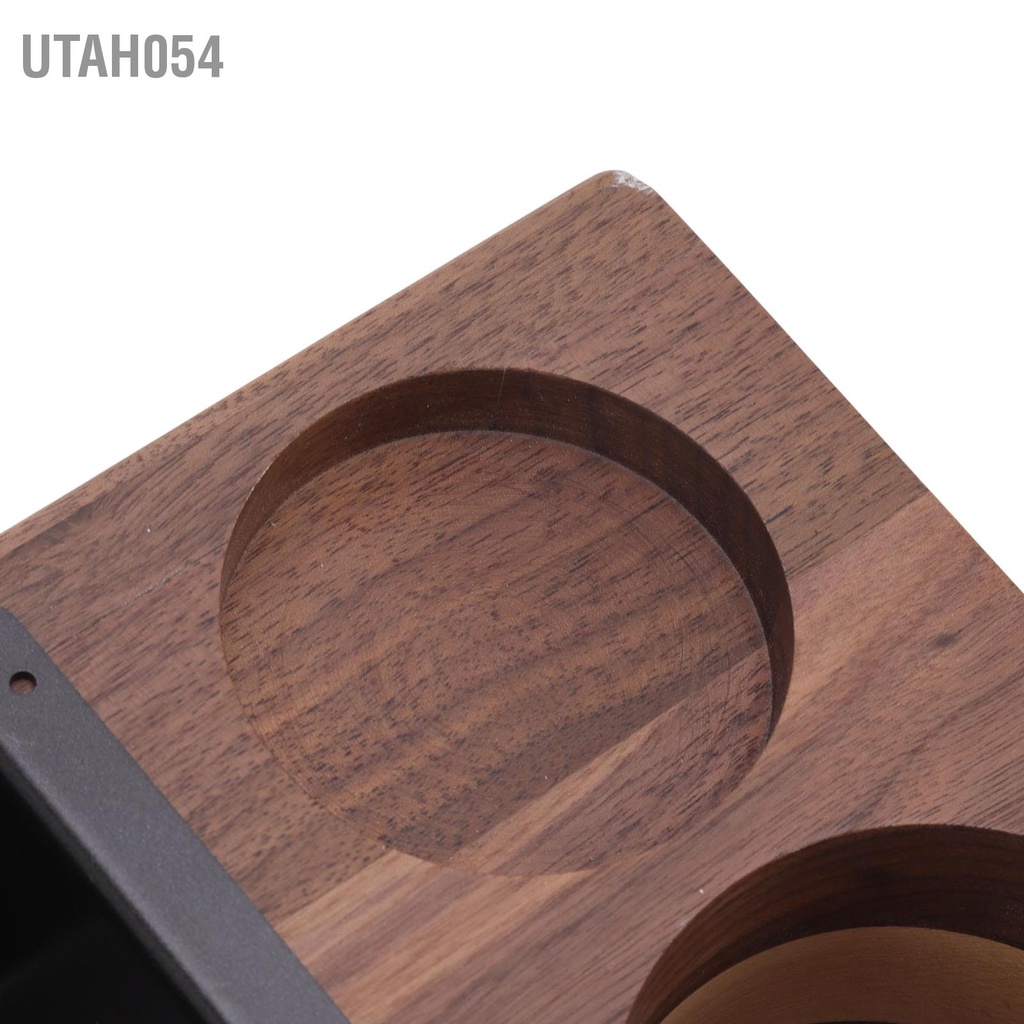 Utah054 Cà Phê Gõ Hộp Nhà Gỗ Nối Lọc Tamper Giá Đỡ Xỉ Bảo Quản