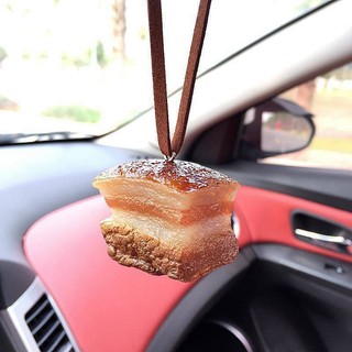 A Piece of Braised Pork! Internet Celebrity Pork Belly Automobile Hanging Ornament Dongpo's Braised Pork Car Rearview Mirror Decorations Car pendant car interior decoration