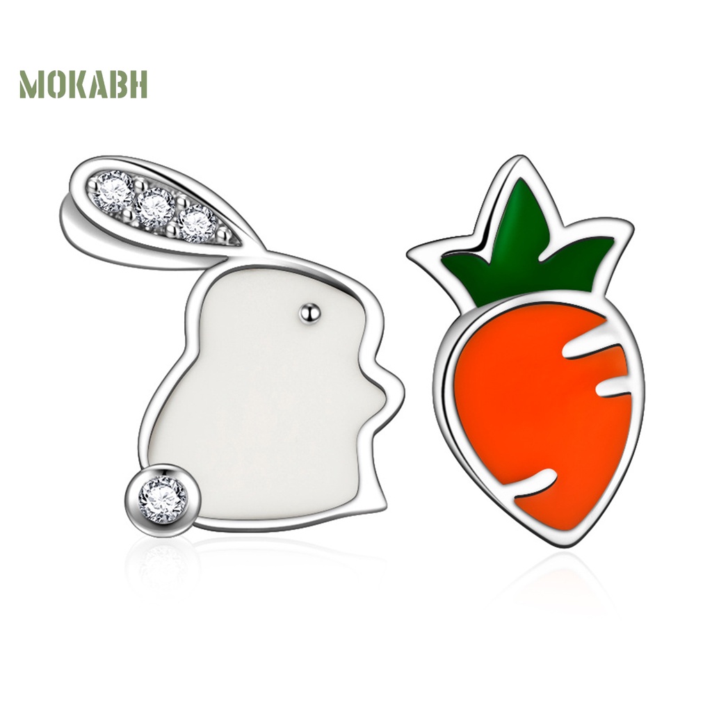 1 Đôi Khuyên Tai Hình Thỏ Và Cà Rốt Dễ Thương Dành Cho Nữ