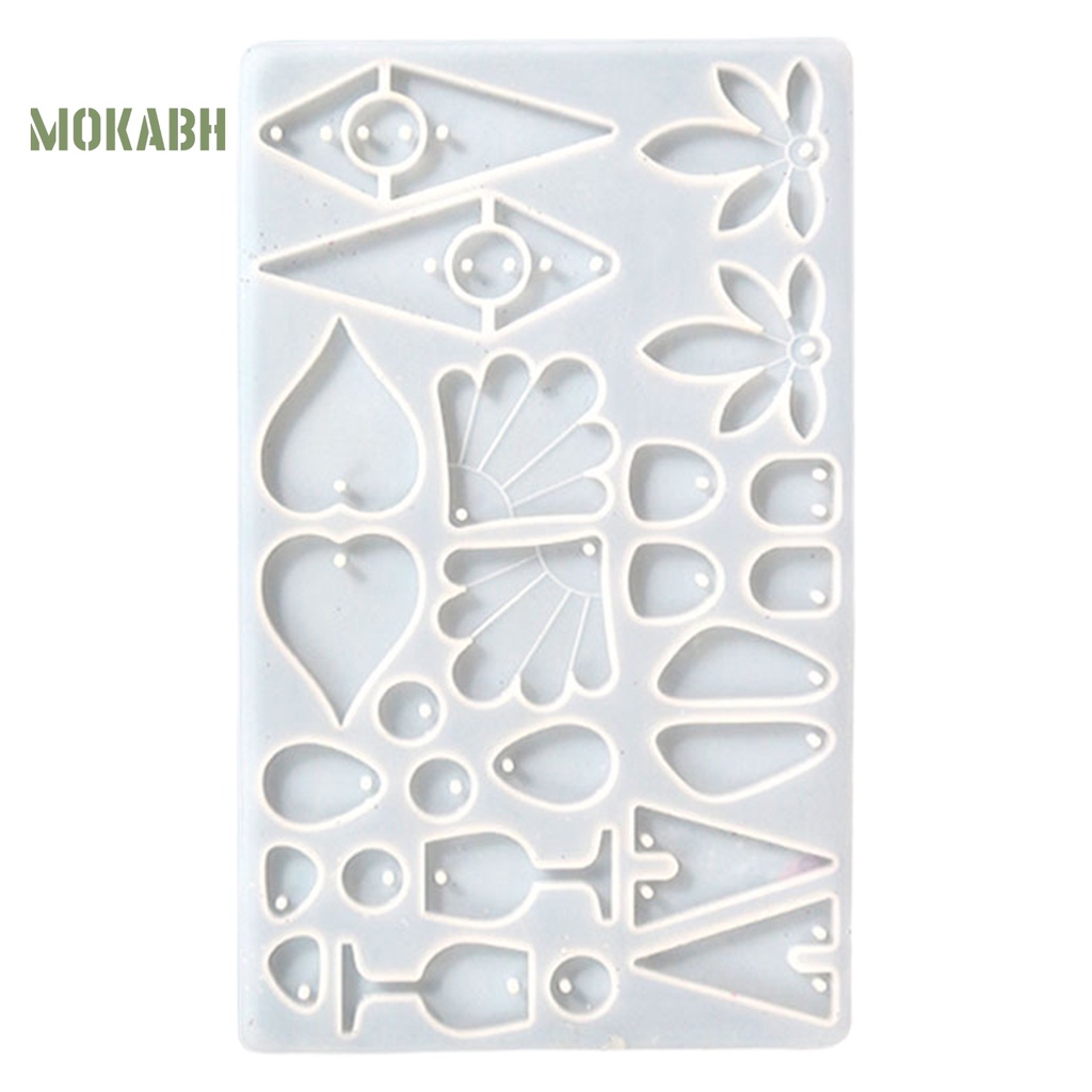 Khuôn Silicone Hình Lá Phong / Trái Tim / Hình Học Làm Bông Tai DIY