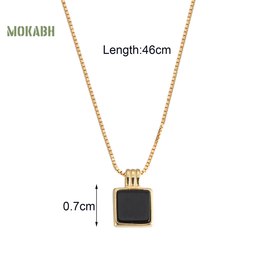 Vòng cổ Mặt Hình Vuông Màu Vàng / Bạc Sang Trọng Thời Trang Cho Nữ