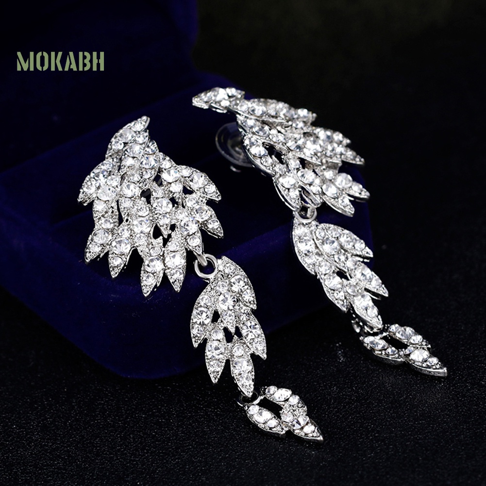 Bông Tai Hình Đôi Cánh Đính Đá Toàn Diện Thanh Lịch Dành Cho Nữ