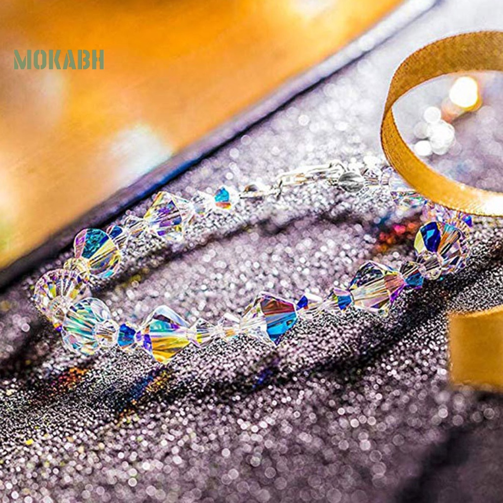 Vòng Tay Mở Rộng Đính Đá Pha Lê Nhân Tạo Có Thể Điều Chỉnh Được