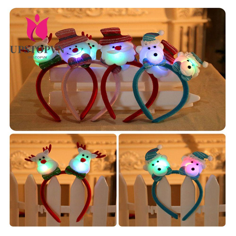 Băng Đô Cài Tóc Phong Cách Giáng Sinh Có Đèn Led Độc Đáo