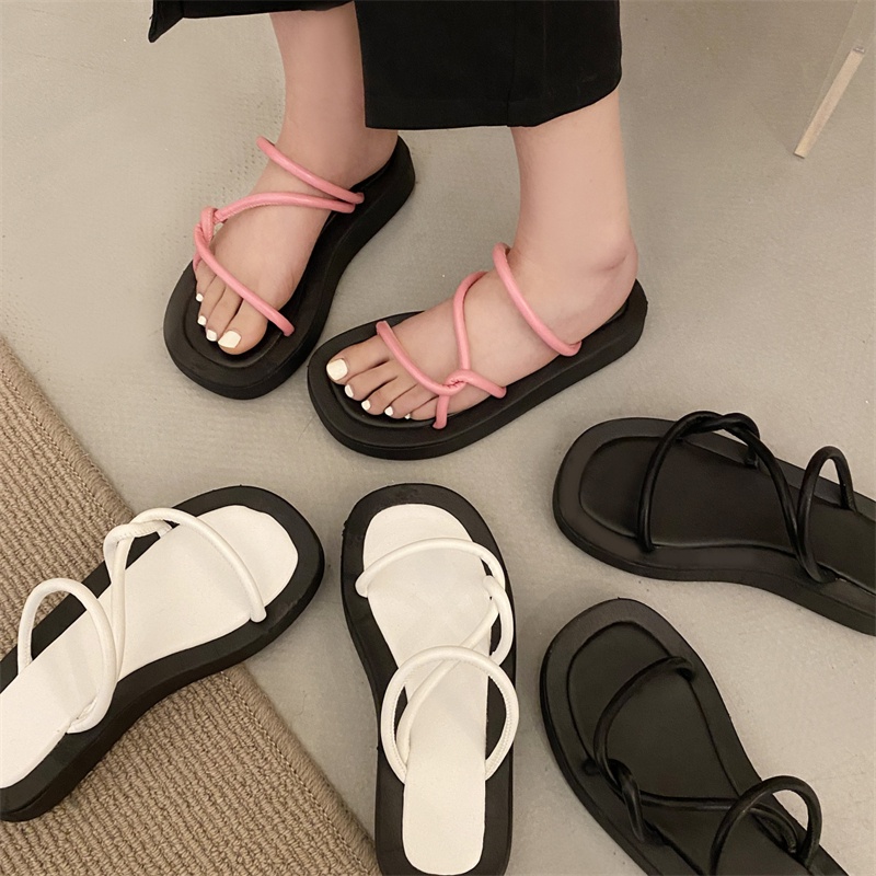 Dép Sandal Đế Dày Cột Dây Thời Trang Mùa Hè 2023 Cho Nữ