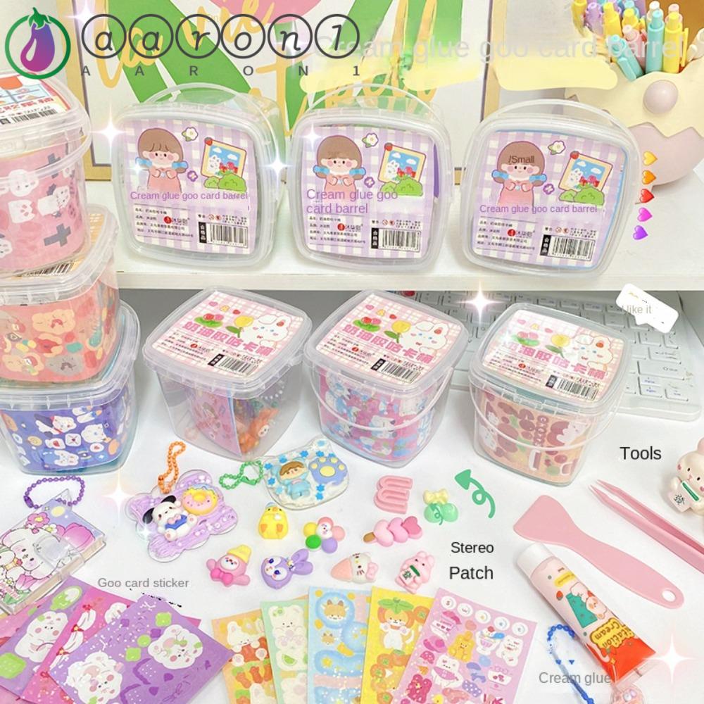 Aaron1 Bộ Nhãn Dán Gooka Kem / Bộ Dụng Cụ Làm Đồ Chơi Sổ Tay Diy Giáo Dục Kế Hoạch