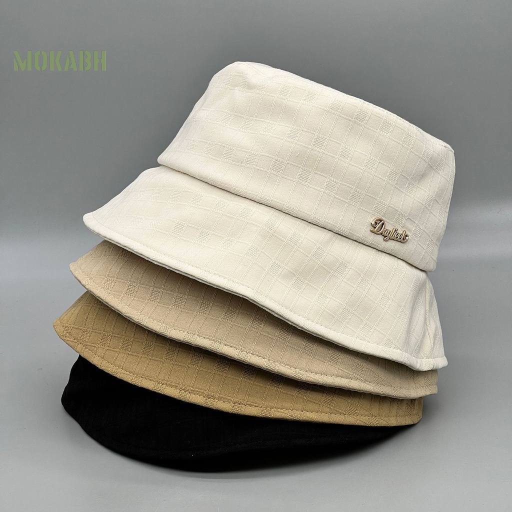 Nón Tai Bèo Thoáng Khí Họa Tiết Sọc Caro Màu Sắc Thời Trang Mùa Hè Cho Nữ