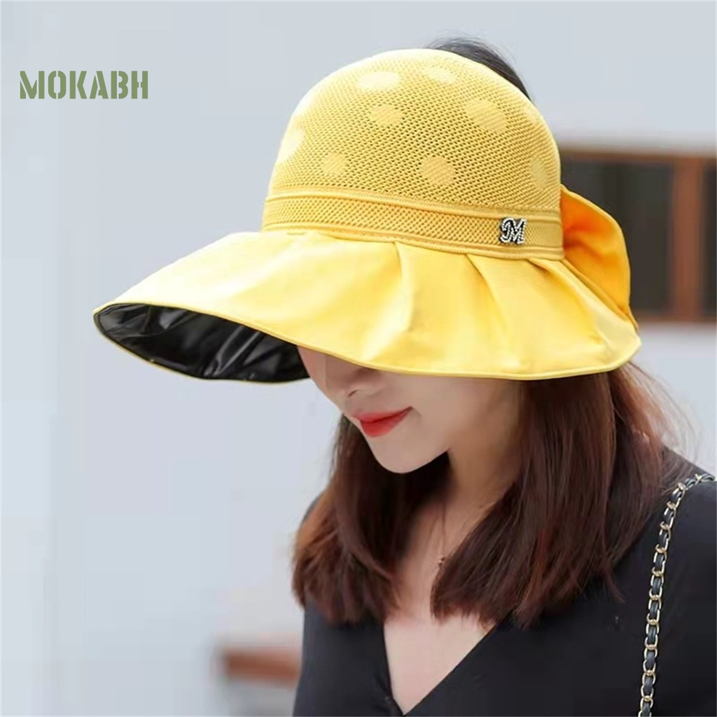 [Mok Abh] Mũ Lưỡi Trai Nửa Đầu Một Kích Thước Dùng Đi Biển Mùa Hè