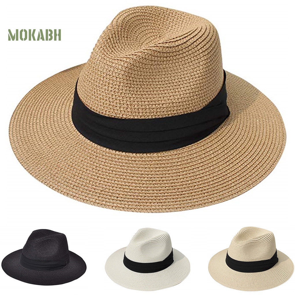 [Mok Abh] Nón Cối Rộng Vành Chống Nắng Màu Sắc Đơn Giản Thời Trang Đi Biển Cho Nữ