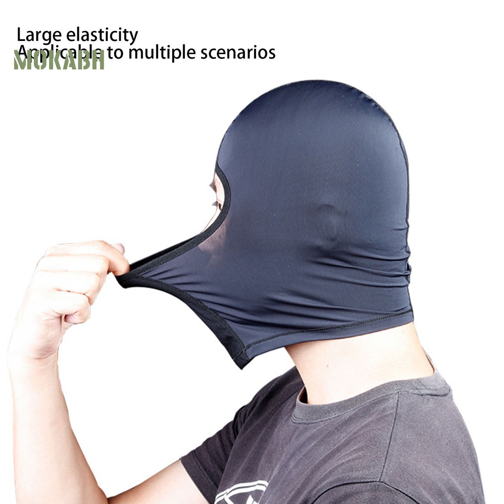 [Mok Abh] Khăn Choàng Co Giãn Thoáng Khí Nhanh Khô Chống Nắng Bảo Vệ Toàn Diện Màu Trơn Dùng Khi Đi Xe Máy Trượt Tuyết Ngoài Trời