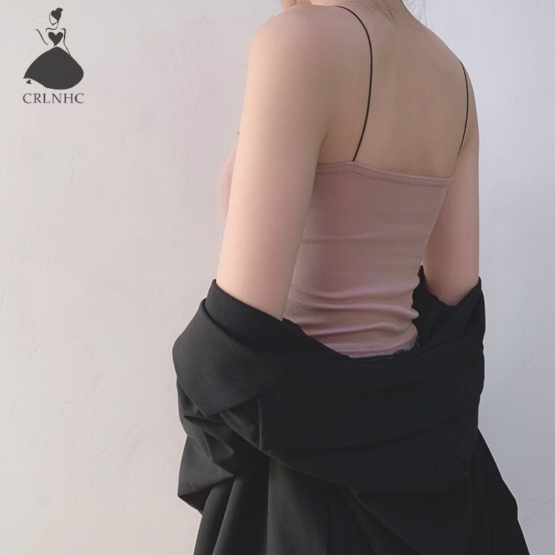 Áo Hai Dây Màu Trơn Có Đệm Ngực Gợi Cảm Thời Trang Mùa Hè Cho Bạn Gái vn