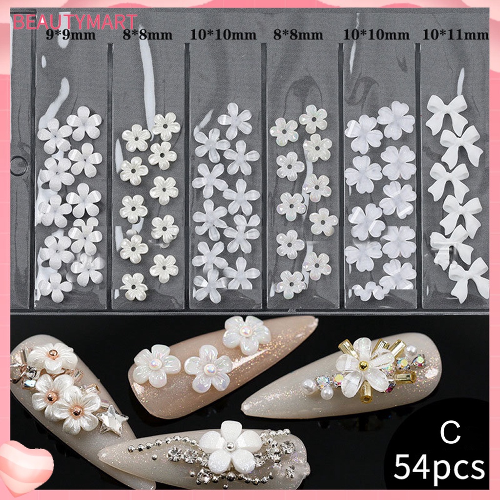 1 Túi Phụ Kiện Trang Trí Móng Tay Tạo Hiệu Ứng Hình Nơ Lấp Lánh Dễ Sử Dụng DIY