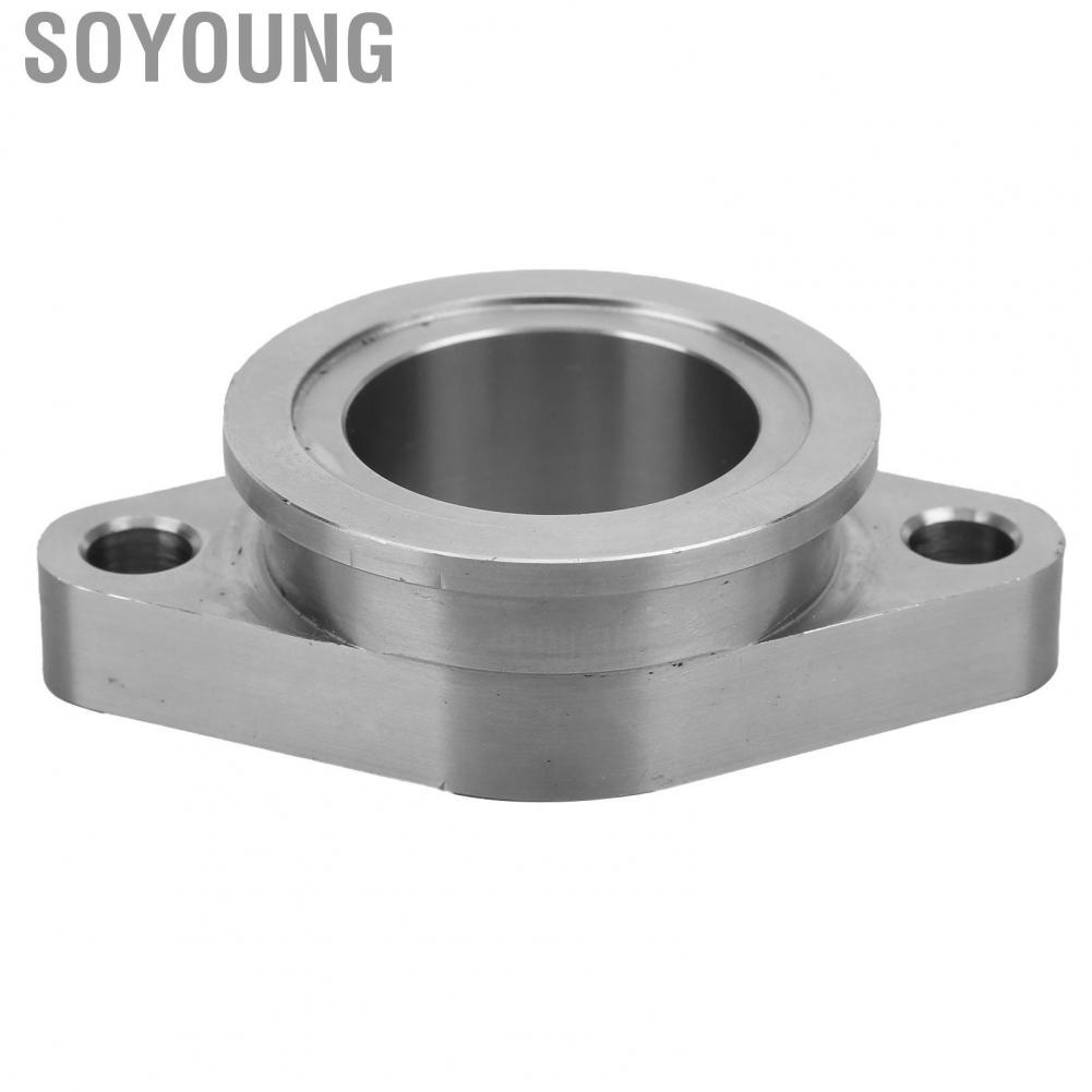 Soyoung Car V Band Flange  2 Bolts Turbo Adapter Stainless Steel Lightweight for Most 38mm Wastegate